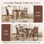 Ensemble de table de salle à manger 3 pièces pour 2 personnes, 1 table de salle à manger pliante en bois + 2 chaises rembourrées, conception compacte pour les petits appartements et les salles à manger-1789405368-1789405374