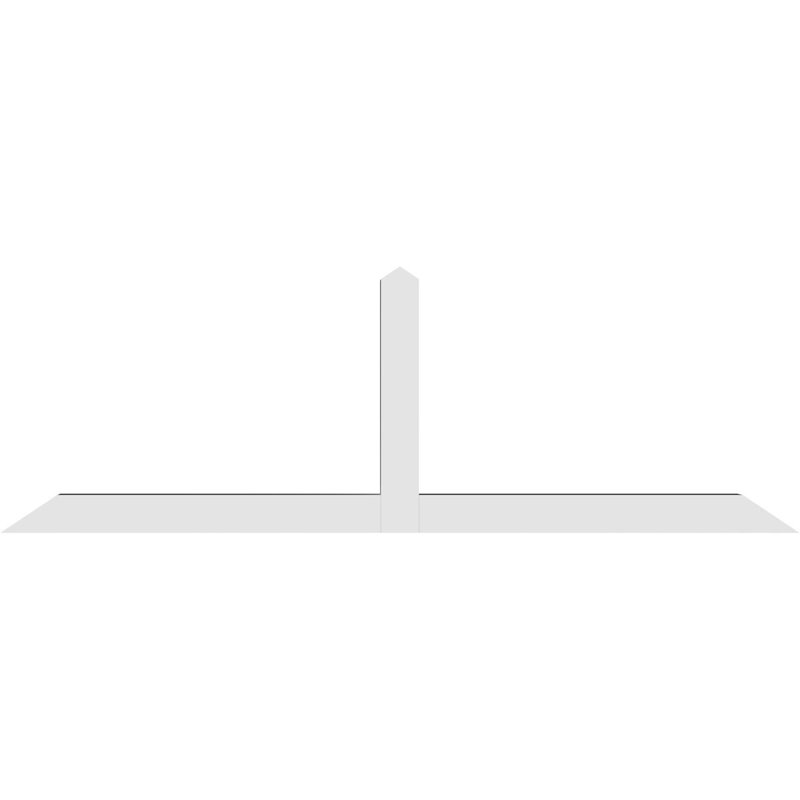 Support à pignon en uréthane Portland Signature, brun clair apprêté, L 84 po x H 28 po, P 2 po x F 4 po