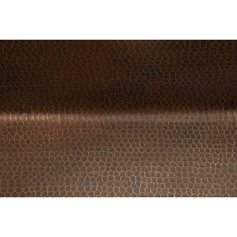 16" Gourmet Rectangular Hammered Copper Bar/Prep Sink