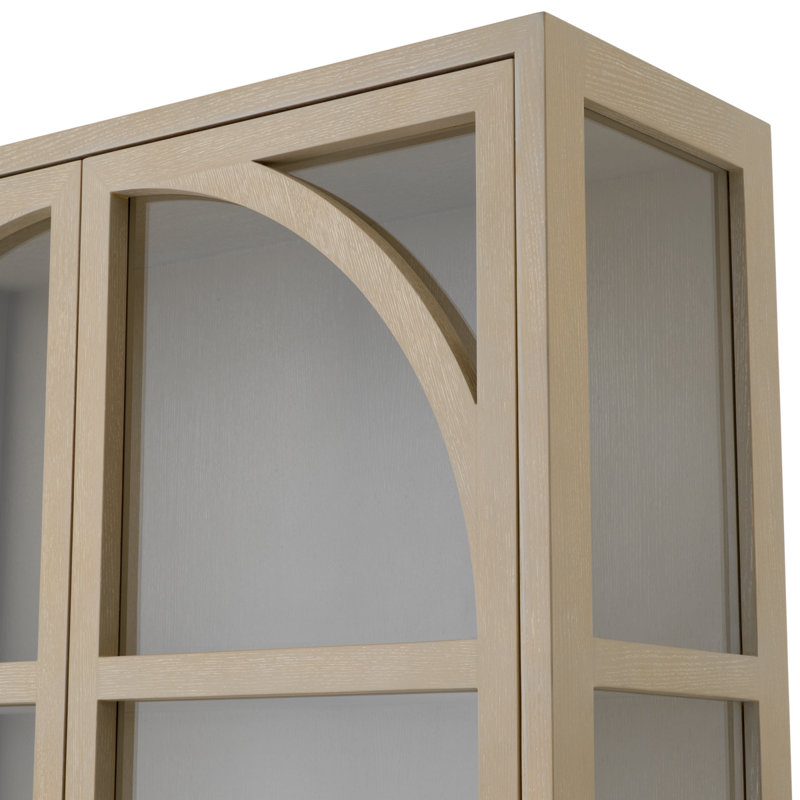 San Bernardino Display Stand, Washed Oak/Bronze