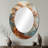 Golden Cherry Blossom Tree Garden Of Ephemeral Beauty II - Large Oval Wall Mirror On Metal-304375356