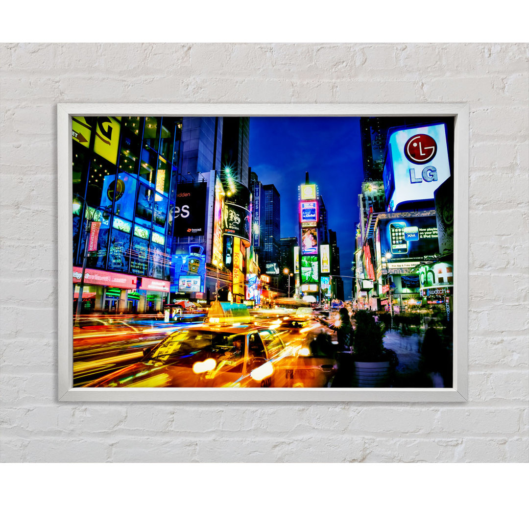 Nyc 5Th Avenue Taxi Blur - Einzelner Bilderrahmen Kunstdrucke auf Leinwand