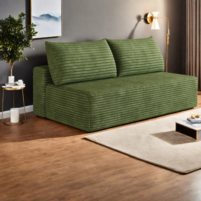 Canapé modulaire compact en velours côtelé 59 pouces Compression