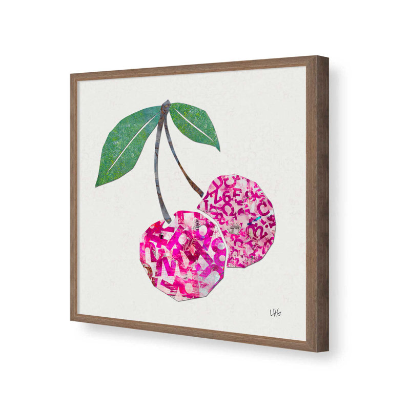 Reproduction d'art «Juice fruits X III» par Laura Gibson, Impression sur cadre ouvert sans papier mat, Brun