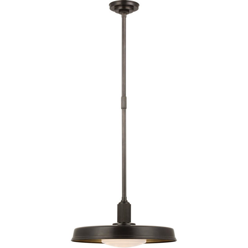 Chapman & Myers Ruhlmann Factory Pendant, Bronze, White/Bronze, 45" H x 18" W x 18" D