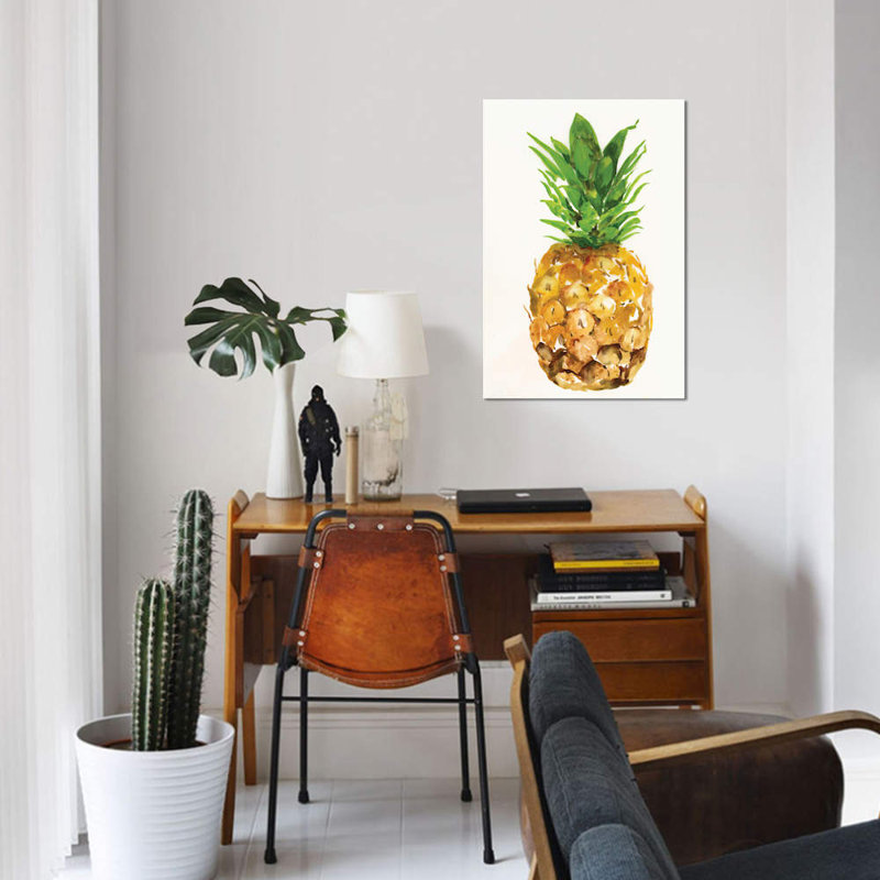 Pineapple I par PI Studio - Estampe numérique sur toile tendue avec châssis, H 40 po x l 26 po x P 1,5 po, Toile tendue