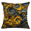 Intricate Blue Yellow Swirls Double Sided Throw Pillows