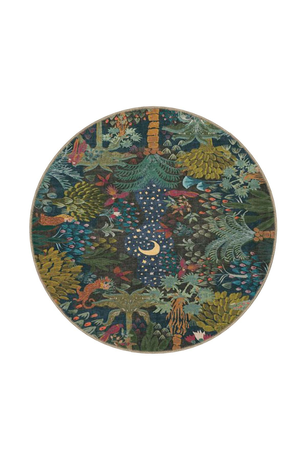 Moon Patterned Rugs Jaselius Home Machine Washable Moon Forest Patterned Decorative Rug ...