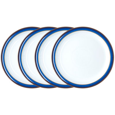 Imperial Blue 4 Piece Dessert Plate Set
