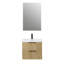 Livia 24" Wall-mounted Single Bathroom Vanity with White Artificial Drop-in Sink with Mirror
