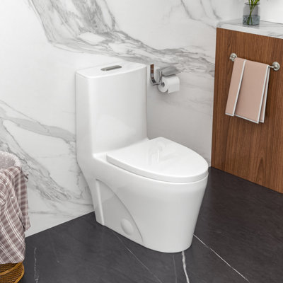 Toilette allongée une pièce à double chasse 1,24 / 1,6 GPF (siège inclus)