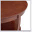 Table basse ronde traditionnelle avec tablette de rangement ouverte, conception à 2 niveaux pour des espaces de vie élégants et fonctionnels