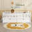 Wood Twin Size Platform Bed With Guardrail And 2 Drawers-1544602977