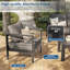 Ensemble de conversation d'extérieur en aluminium avec coussins 7 personnes -1155412630