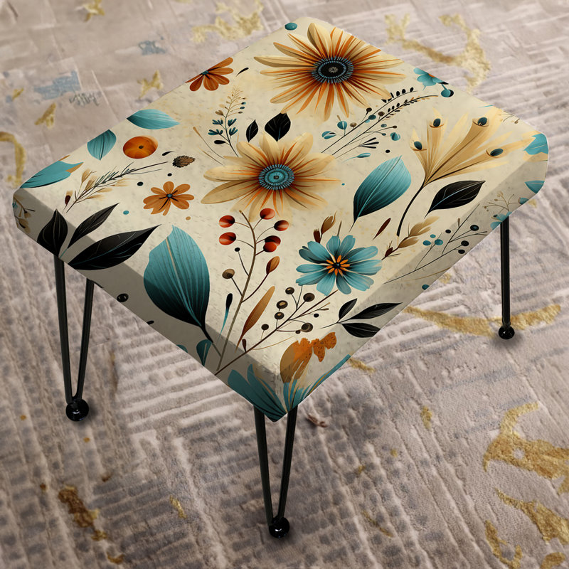 Motif bohème rétro vintage à motif floral bohème