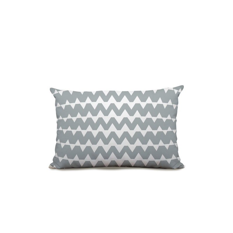 Housse et insert de coussin rectangulaire en polyester pour l'intérieur et l'extérieur, gris