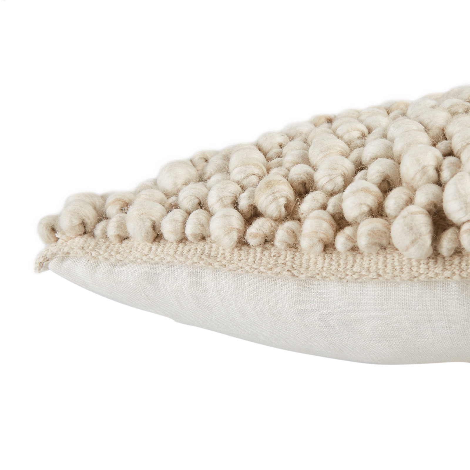 Upson 22" x 22" Wool Pillow Cover, Beige, Pillow Cover Only - No Insert
