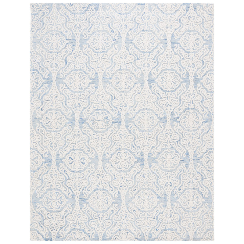 Davyan Hand Tufted Wool Ikat Rug, Rectangle 10' x 14'