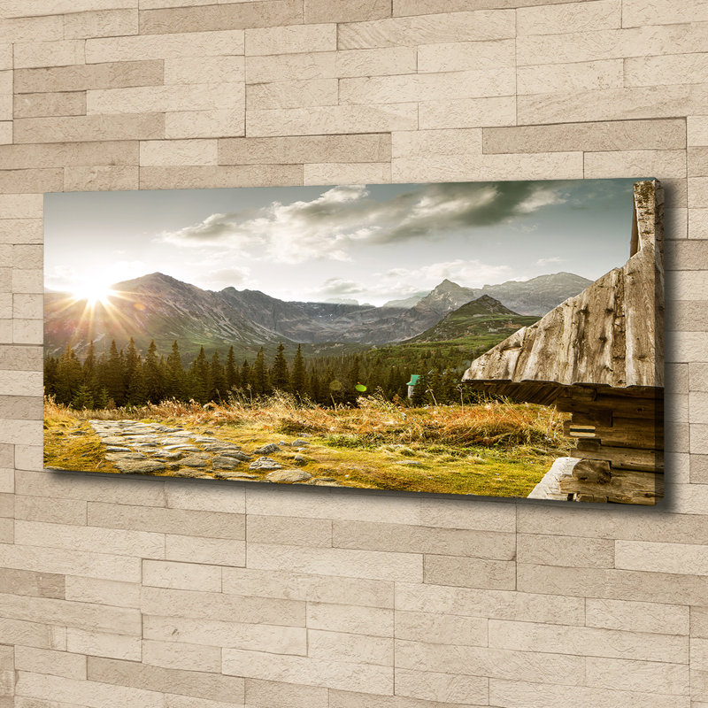 House In The Mountains - Wrapped Canvas Print