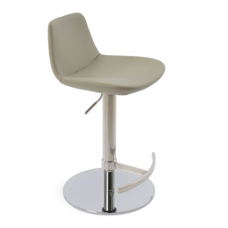 Tabouret de bar Pera, Chrome, Similicuir os