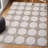 Edden Modern Geometric Circle Dot High-Low Beige/Cream Rug-16670004