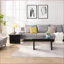 Table basse détachable en L en MDF noir, peu encombrante Facile à nettoyer pour le salon / salle à manger-957838091