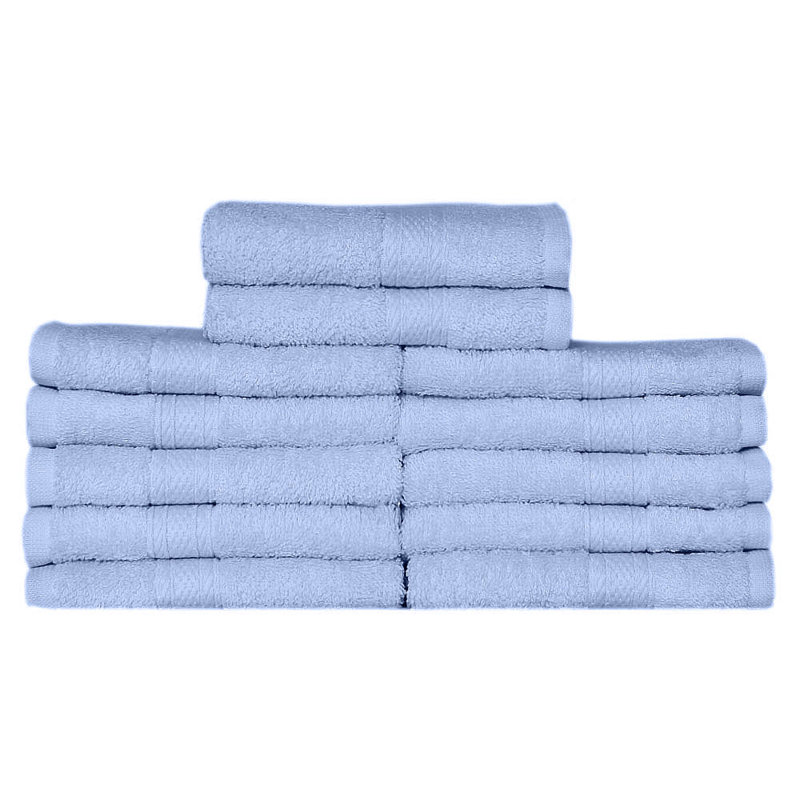 Cotton Midweight Washcloth, Light Blue