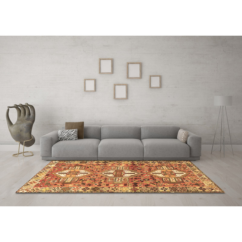 Tapis brun traditionnel Traditional 4089, Rond 8 pi