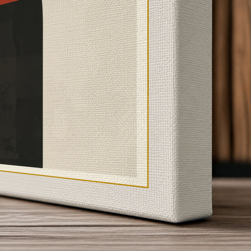 Tensions Geometric - Wrapped Canvas, 24x16 - 61.0 x 40.6 cm, Cream Border