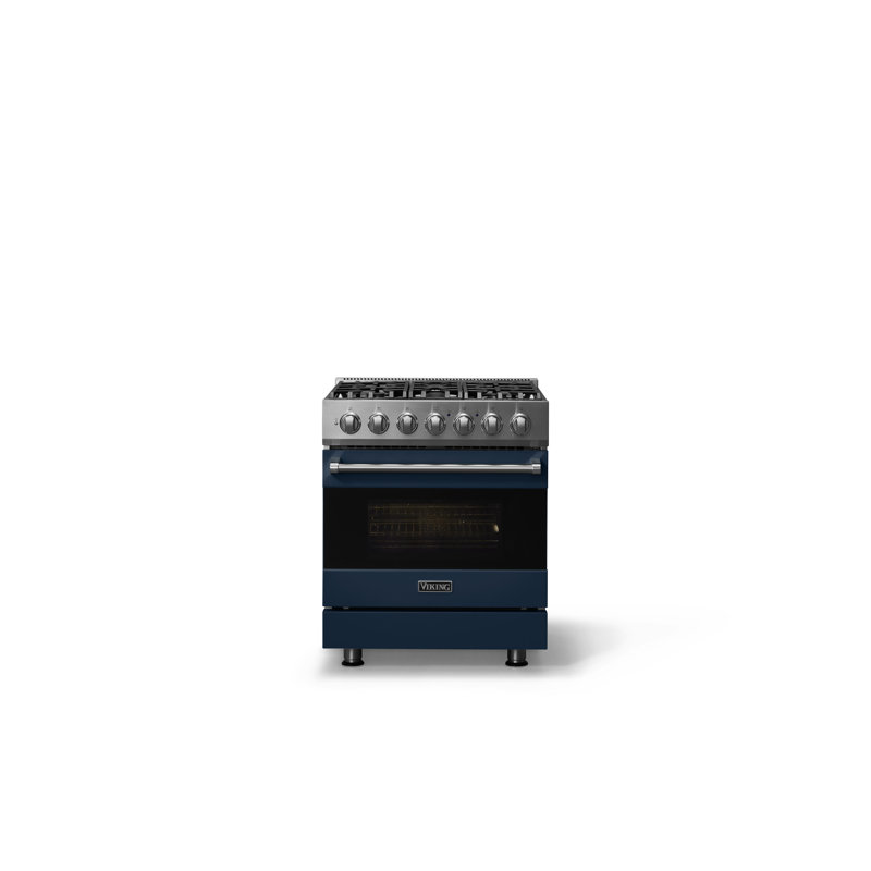 3 Series 30" Self-Cleaning Gas Range, Slate Blue, Gas, Natural Gas