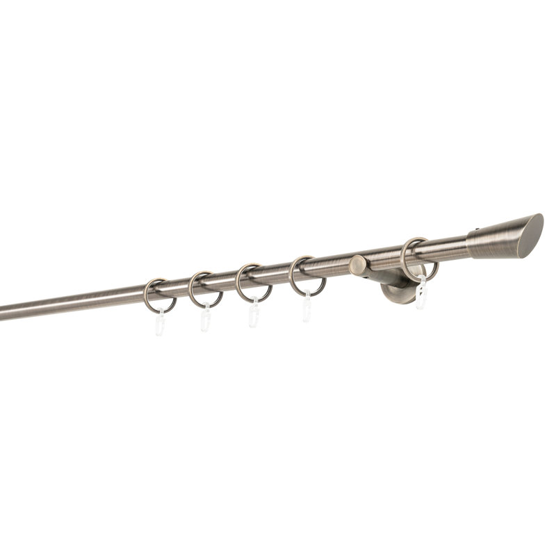 Curtain Rod, Burnished, 2cm H x 240cm W x 6.5cm D