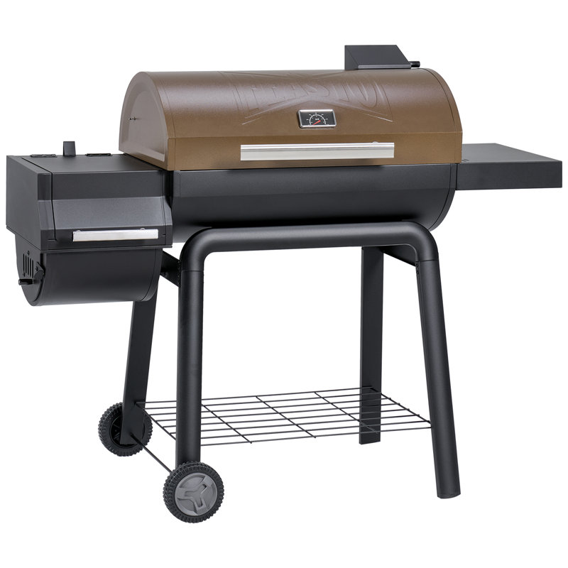 Barbecue au charbon FEASTO 30 pouces avec fumoir décalé, 831 pieds carrés Po Espace de cuisson