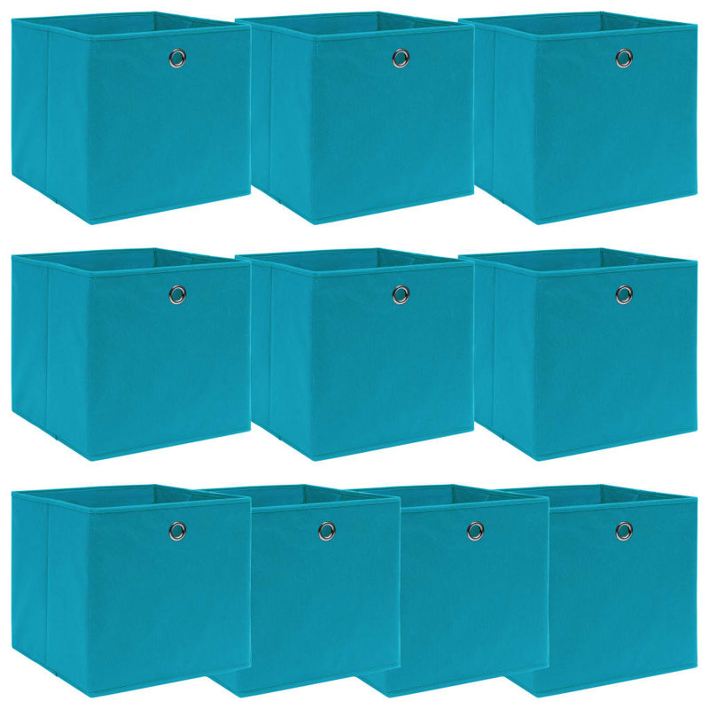 Rebrilliant Fabric Decorative Bin, Baby Blue