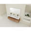 Meuble-lavabo flottant 60 po avec double lavabo en résine et tiroirs à fermeture en douceur 60 po