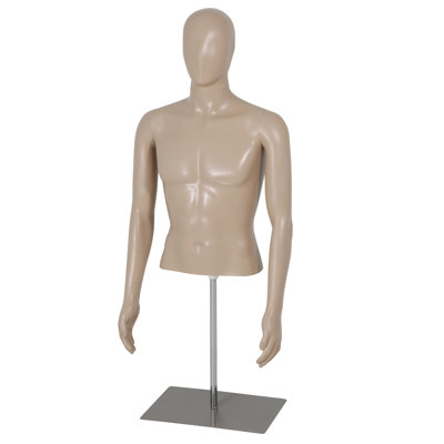 Female Male Mannequin Torso Dress Form Adjustable Display Manikin Body Model for Clothing Sewing Tailoring Fashion Design and Retail Display Use