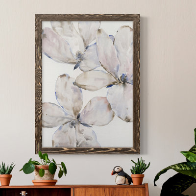 Soft Wind Flowers I, toile encadrée de qualité supérieure - prête à être accrochée