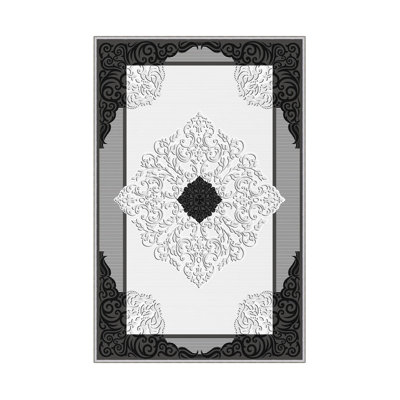 Stylish Hall Carpet, 2.6 x 4.9 Feet, 100% Polyester, 650 g/m² | Antibacterial, Non-Slip PVC Underside, 0.3 in Pile Height | Machine Washable, 3D Digital Printing, Perfect for Any Entryway or Living Space