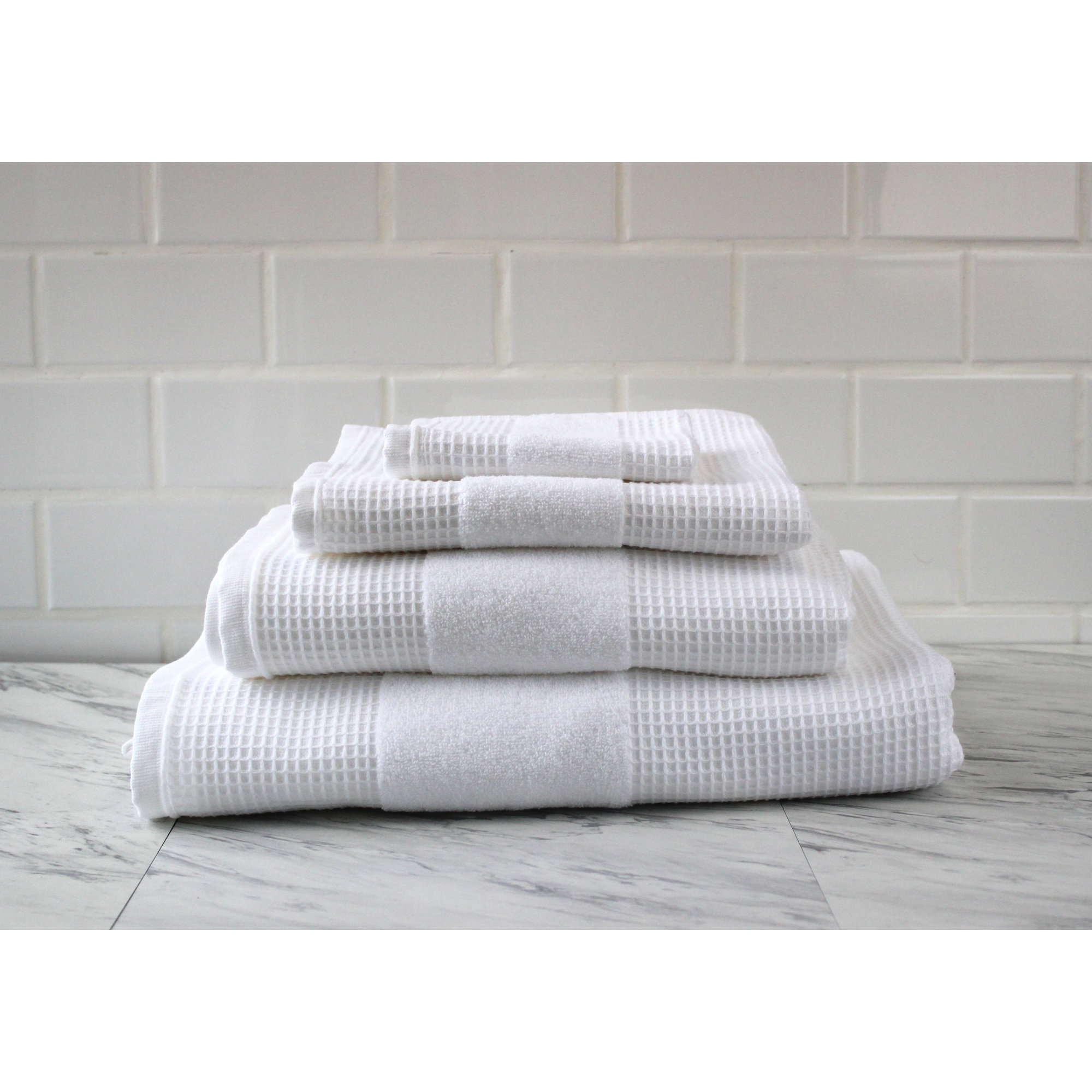 Bera Terry Turkish Cotton Towel Set, White