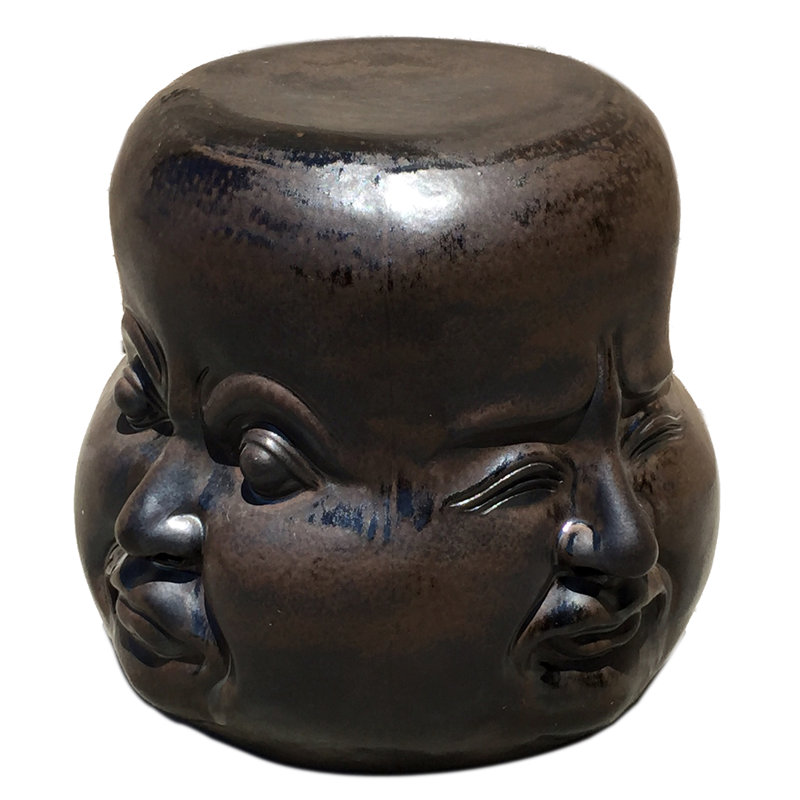 Tabouret décoratif en céramique, Marron foncé