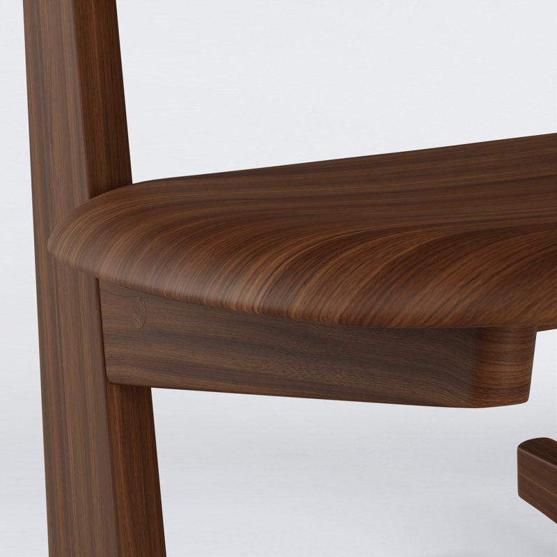 KufenKarl Rocking Chair, Unique Handmade Chair, Solid Wood Rocking Chairs, Sturdy Rocker Chair, Walnut Dark