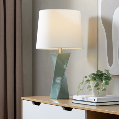 Curvo Square 26" Ceramic Table Lamp