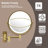 Metal Wall Mounted 8" Led Makeup Mirror With Magnification, 3 Color Led Lights Makeup Mirror-1675497109-1670681910