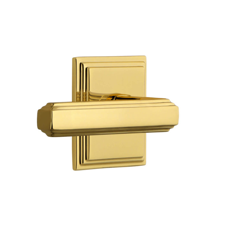 Rosette Grandeur Carré carrée avec levier Carré, Gaucher, 2 3/8", Laiton éternel