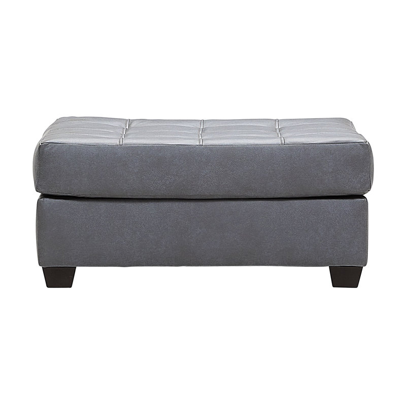 38" Upholstered Rectangular Ottoman - Urban Slate, Urban Slate