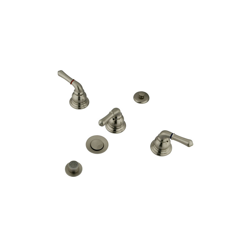 Widespread Vertical Bidet Faucet, Brushed Nickel