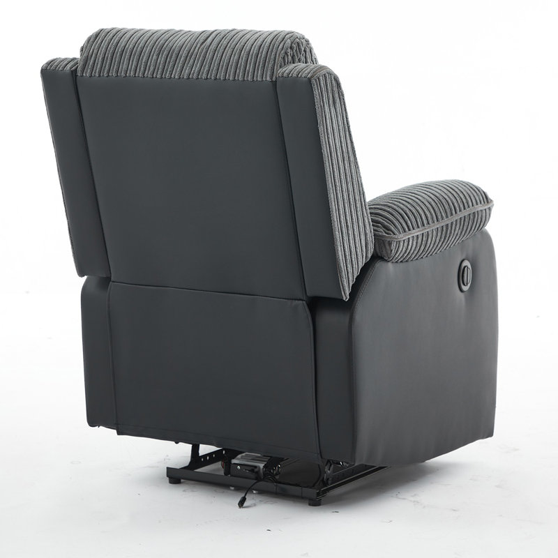Reclining Sofa Sectional Recliner Plush Corduroy Couches Set Sofa, Power - Push Button