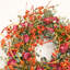 Couronne de fleurs artificielle 26 po avec fleurs de rose et eucalyptus