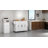 Kitchen Island On Wheels, Rolling Kitchen Cart With Rubberwood Top, Drawer, Spice Rack, Towel Rack, Storage Cabinet With Inner Adjustable Shelves-830385007