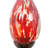Exhart Solar Pearlized Hand Blown Glass Twisted Flame Garden Stake with Metal Finial Detail, 36 Inch