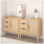 Commode moderne en bois de rotin avec tiroirs spacieux et tablette réglable pour un rangement polyvalent dans n'importe quelle pièce